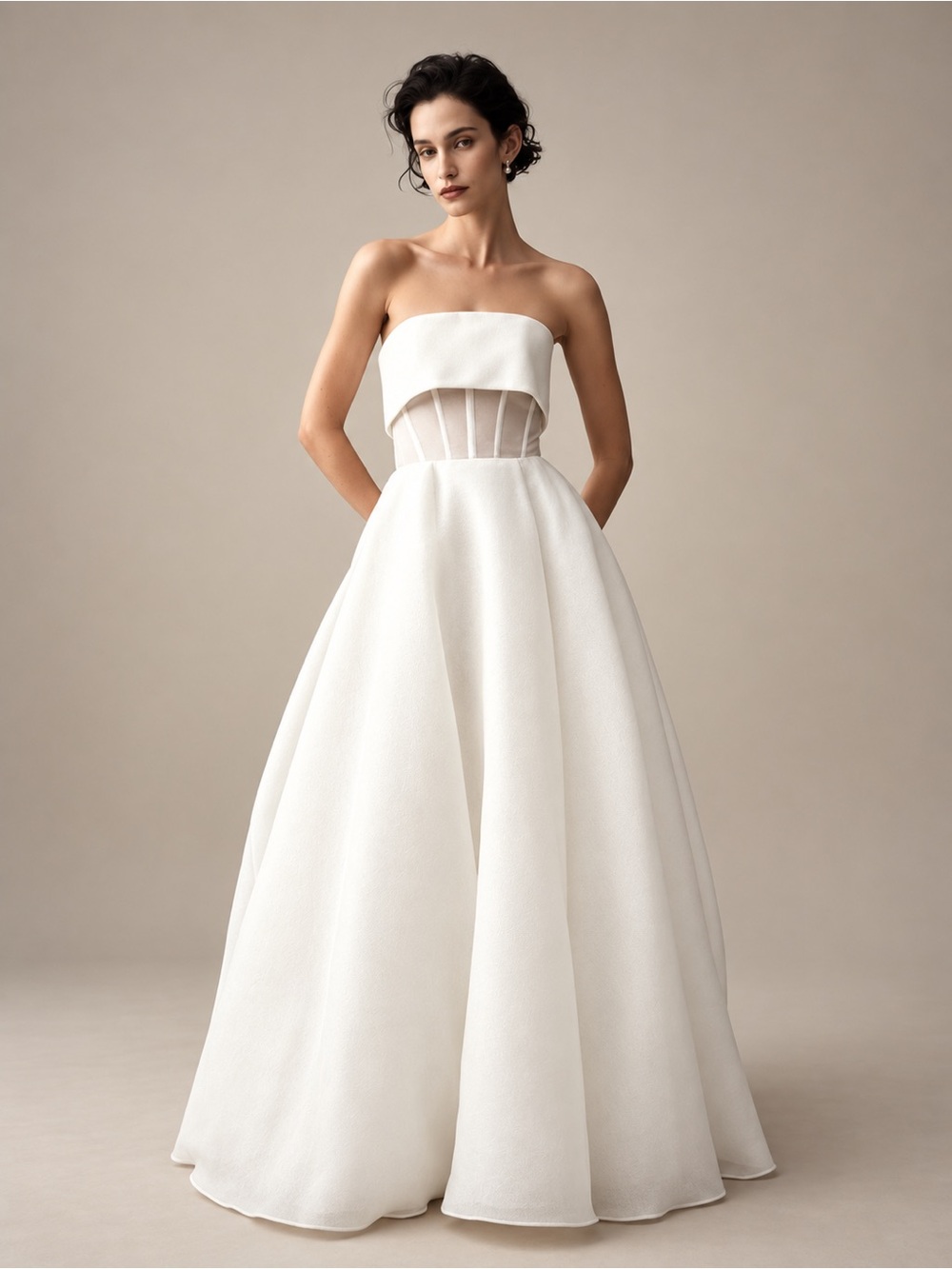 Anthropologie 2026 Wtoo Walter Lilibet Strapless Wedding Dress sz 10